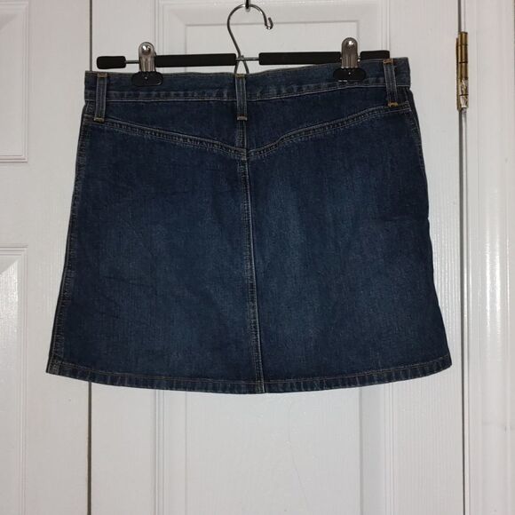 Abercrombie & Fitch denim jean mini skirt Sz 4 - Picture 2 of 3